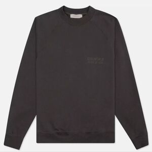 Fear of God Essentials raglan crewneck sweatshirt off black XXS